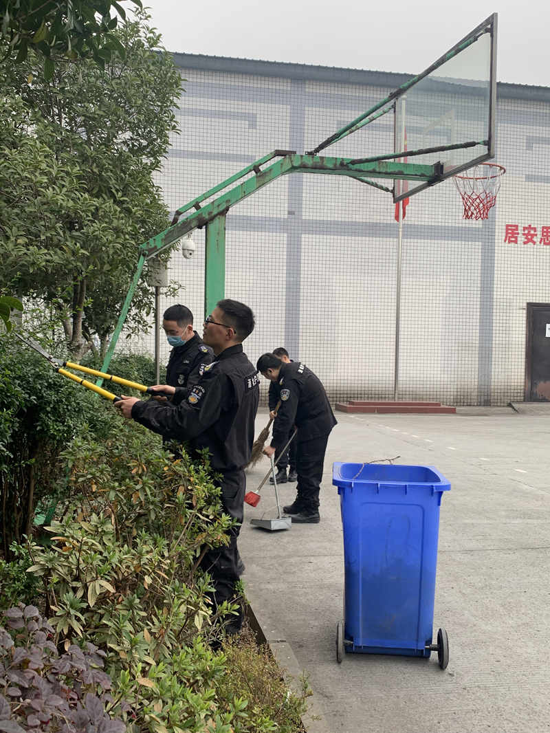泸县分公司党支部 开展“迎新春”卫生大扫除活动(图1) 修剪绿植.jpg